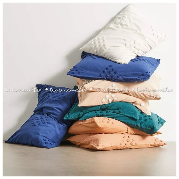 Urban Outfitters Other - Urban Outfitters Tufted Geo Cotton Sham Set of Two in Blue